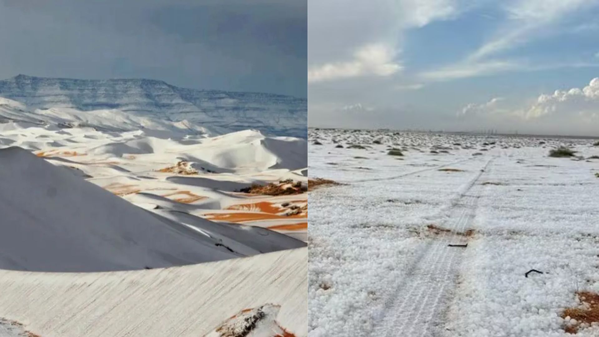 fotos de neve no deserto do saara
