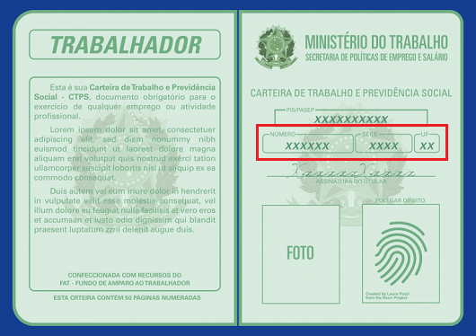 numero da carteira de trabalho