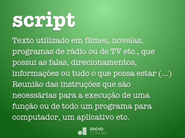 o que são scripts em programação