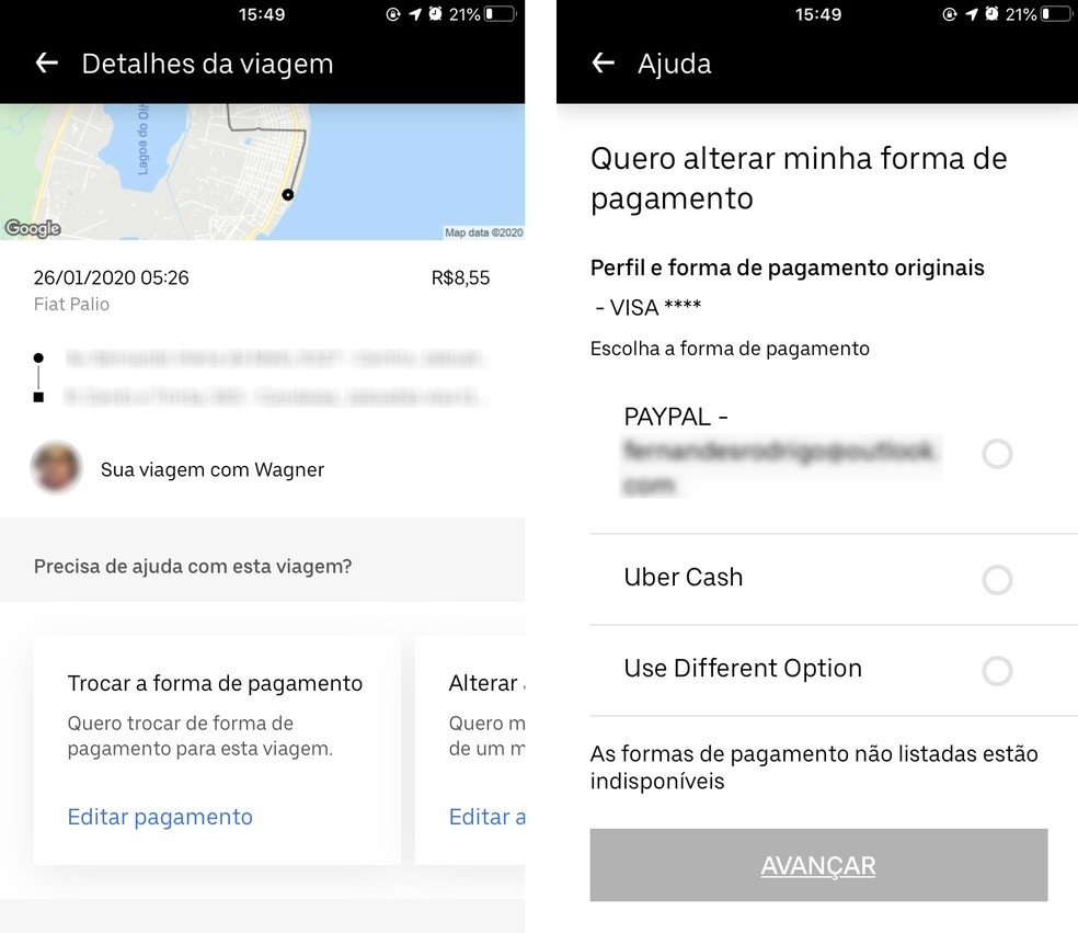 o'que é uber pending