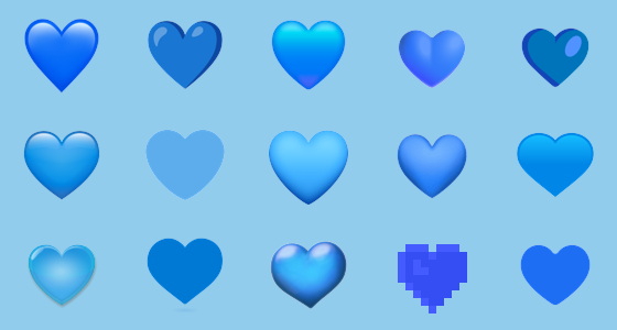 o que significa coraçãozinho azul