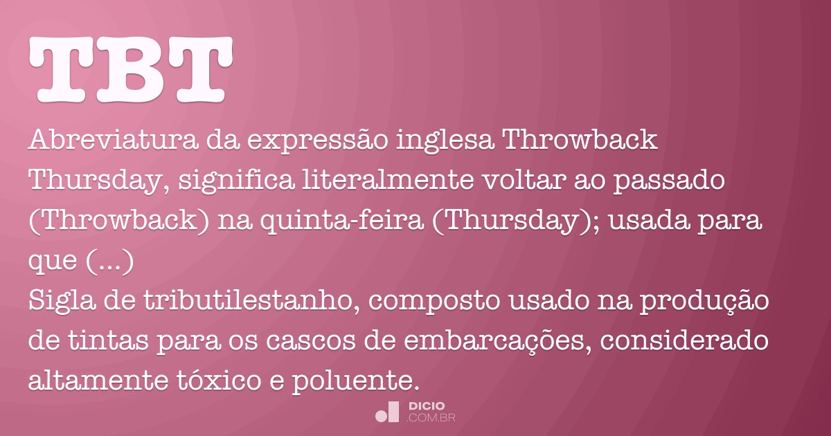 significado tbt