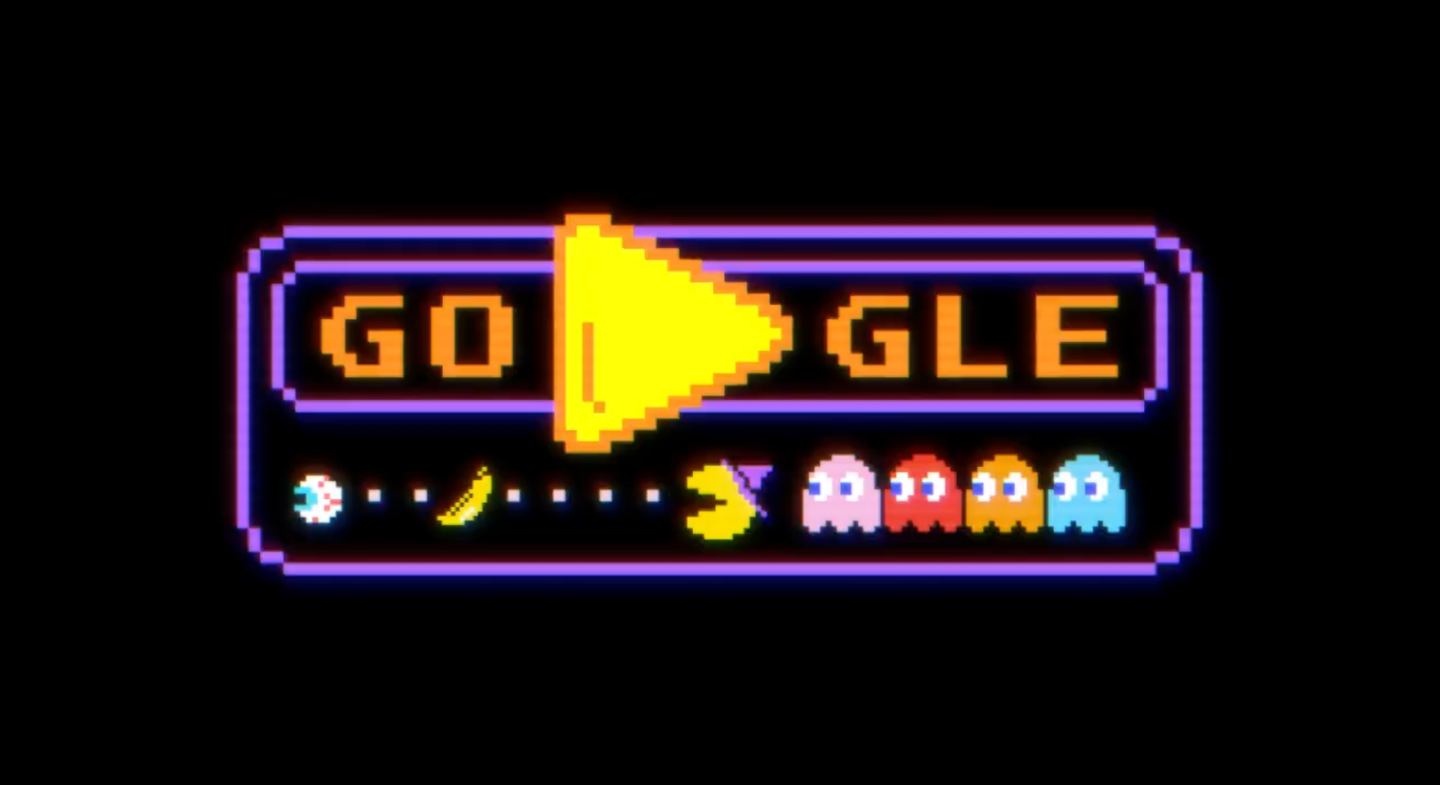 história do doodle pac man google