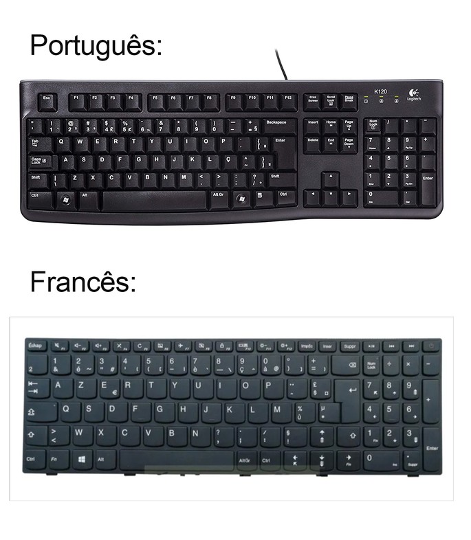 PC com teclado desconfigurado