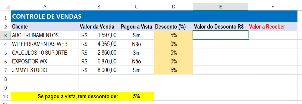 como calcular porcentagem no excel
