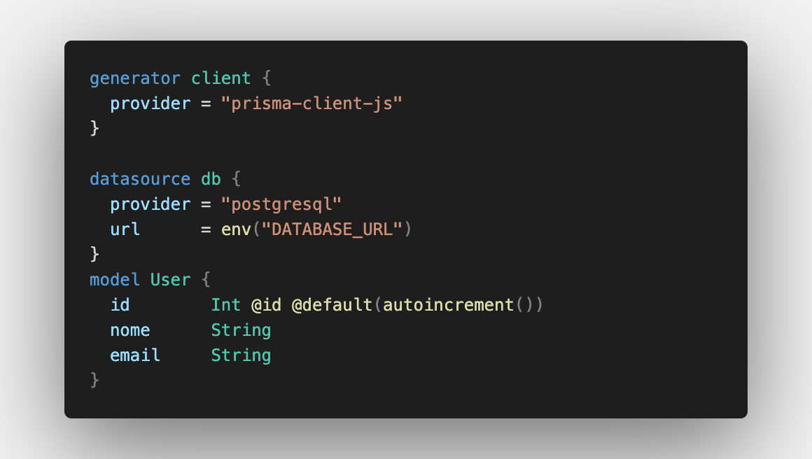 5 ideias de títulos:
1. Prisma ORM: Um Guia Completo para Desenvolvedores Node.js e TypeScript
2. Desmistificando o Prisma: Segurança de Tipos e DX para seu Banco de Dados
3. Prisma vs. TypeORM: Qual ORM Escolher para seu Próximo Projeto?
4. Como Migrar seu Banco de Dados com Prisma Migrate: Um Tutorial Passo a Passo
5. Explorando o Prisma Studio: Gerenciando seus Dados com Facilidade
