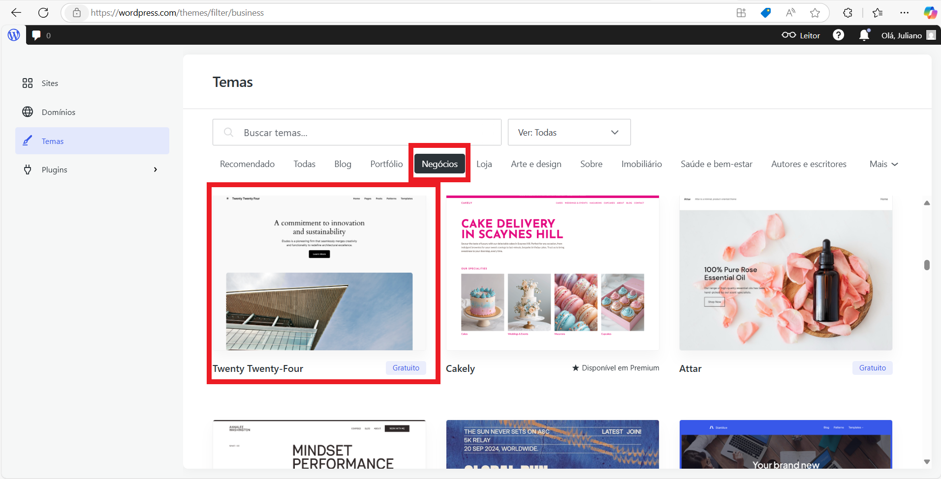 processador para desenvolvimento de temas de WordPress