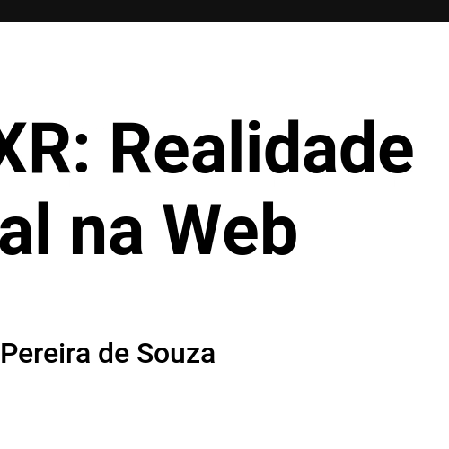 realidade virtual com webxr