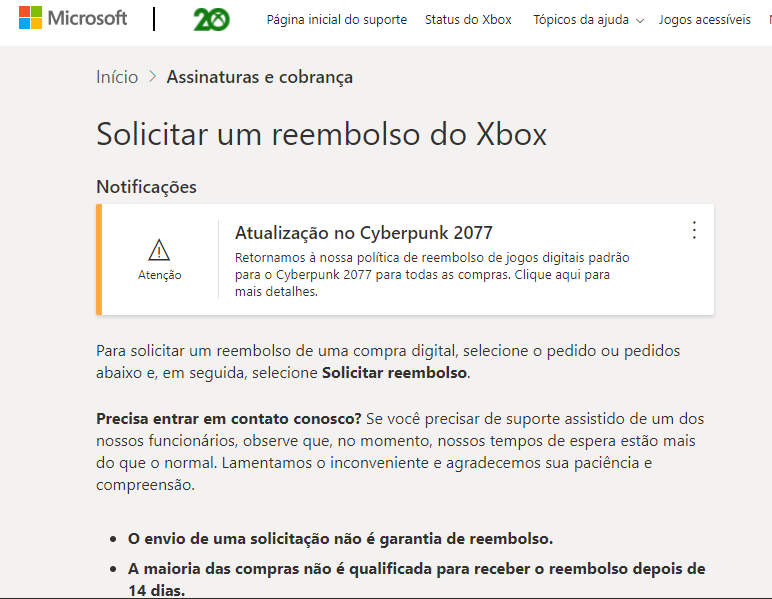 Como solicitar reembolso de jogos digitais no Xbox
Guia completo: Reembolso de assinaturas Xbox
Entenda os critérios de elegibilidade para reembolsos Xbox
O que fazer se seu reembolso Xbox for negado?
Prazos e métodos de estorno de compras Xbox