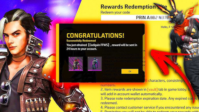 Lista de códigos Free Fire ativos hoje