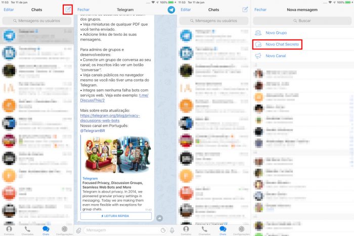 como achar grupos secretos telegram
