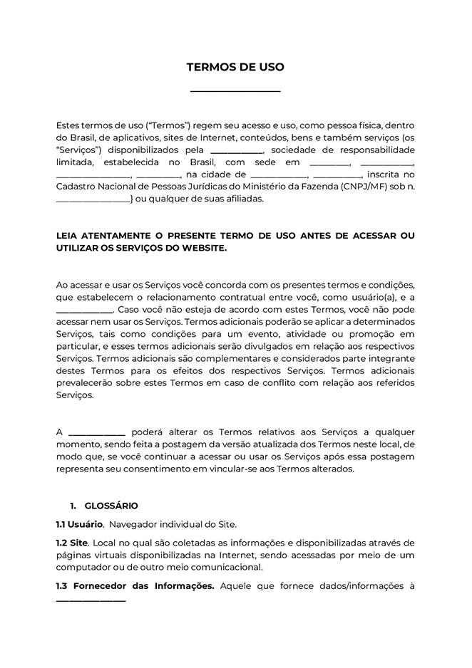 Como os Termos de Serviço protegem sua Startup