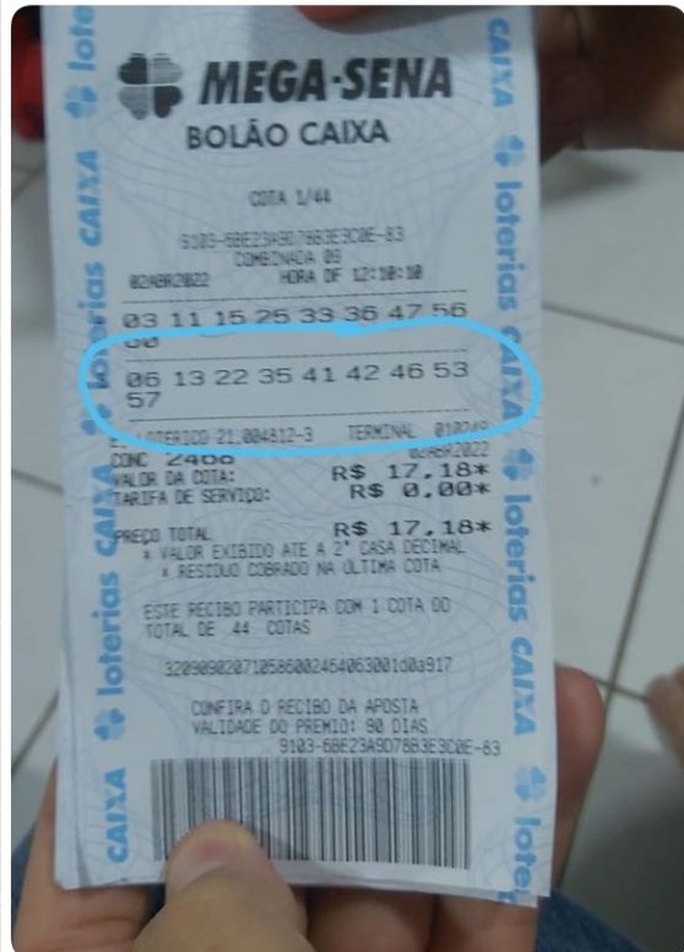 teve ganhador da mega sena de hoje