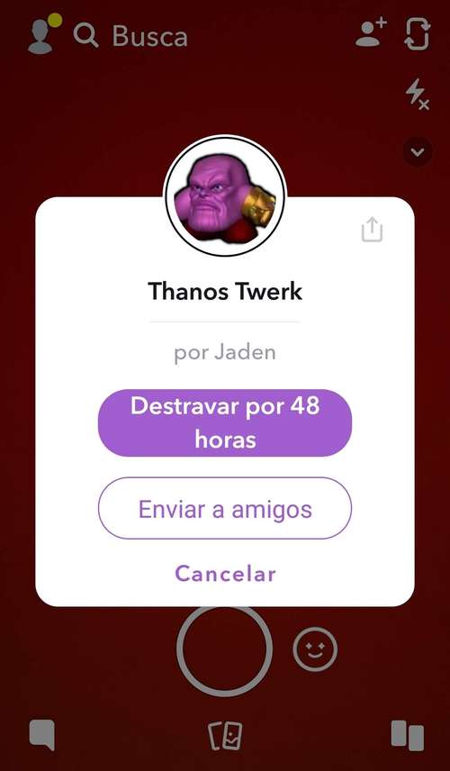 Outras variações de filtros do Thanos no Snapchat