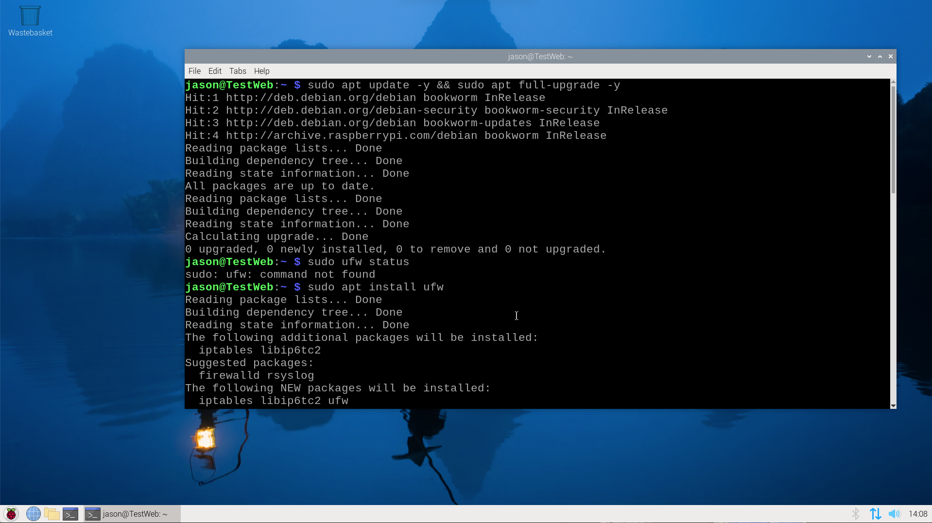 melhores práticas de configuração ufw