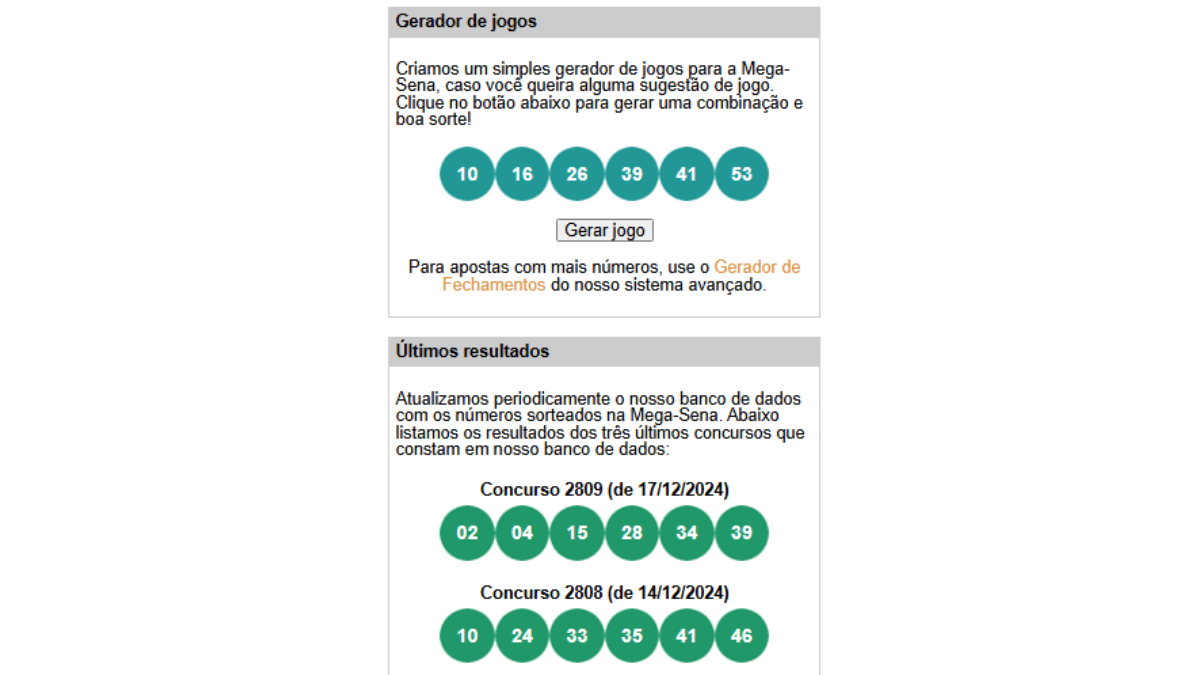 ultimos resultados da mega sena