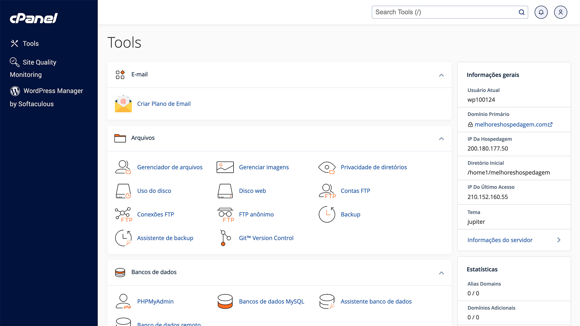 erro disco cheio cpanel o que fazer