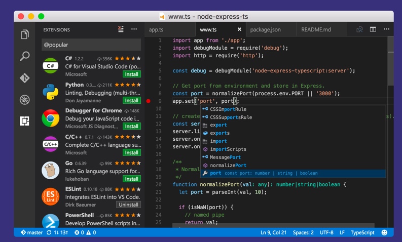 erros comuns ao usar visual studio code na web