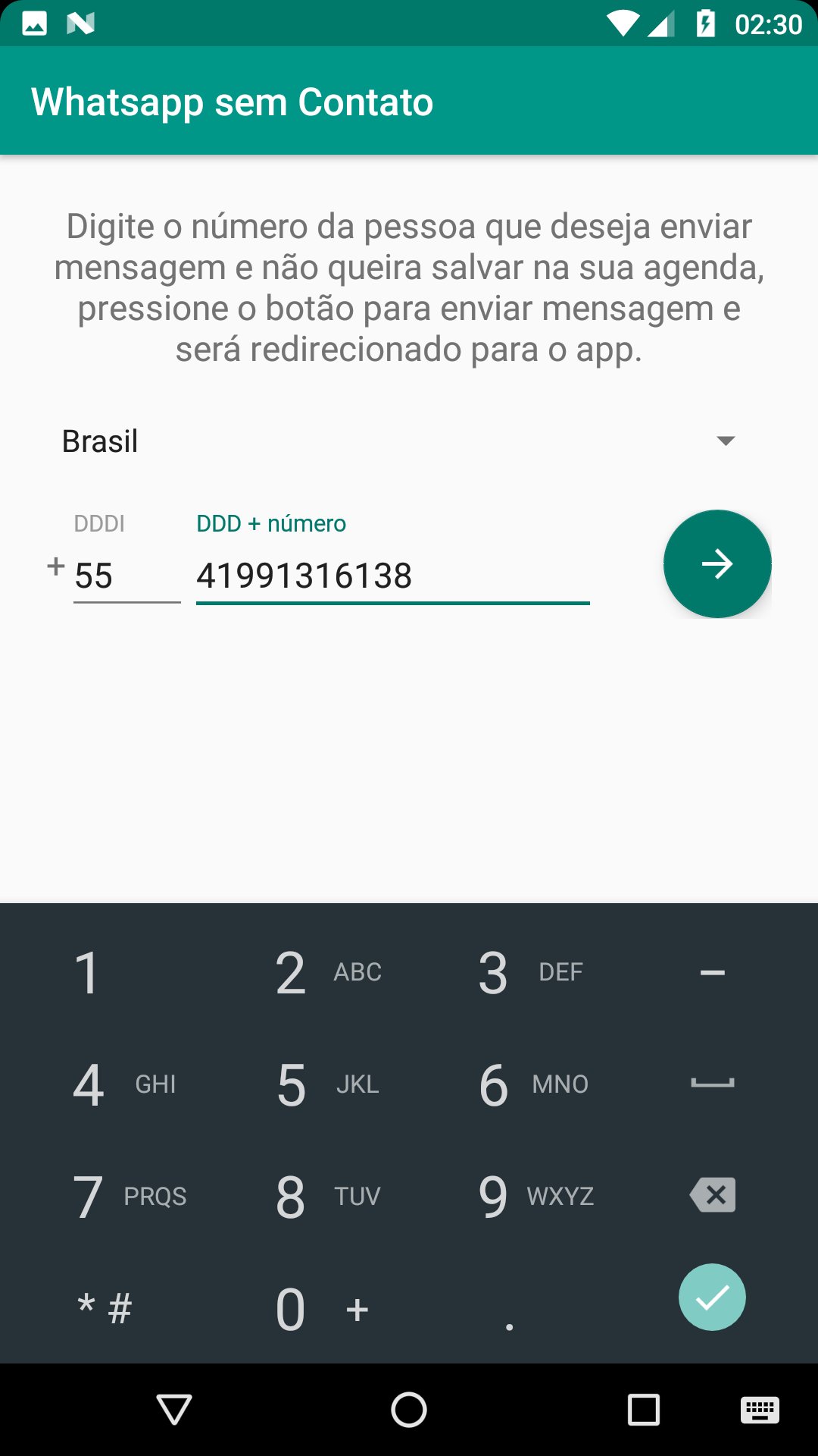 link direto para conversa no whatsapp