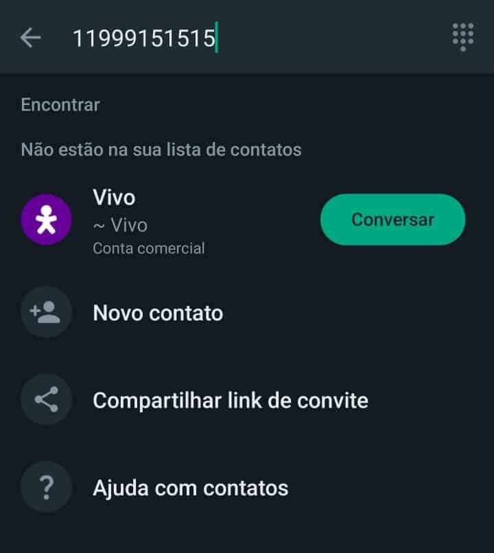 como mandar zap sem adicionar contato